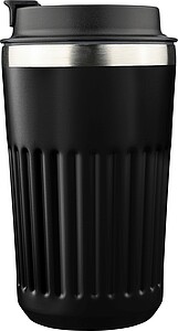 LACHOS Cestovní termohrnek z recyklované nerezové oceli, 400 ml, černá