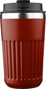 LACHOS Cestovní termohrnek z recyklované nerezové oceli, 400 ml, vínová