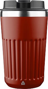 LACHOS Cestovní termohrnek z recyklované nerezové oceli, 400 ml, vínová