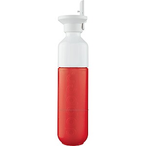 Láhev 450 ml s víčkem a brčkem, červená