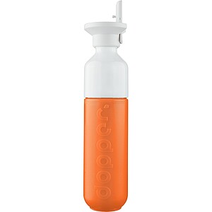Láhev 450 ml s víčkem a brčkem, světle oranžová