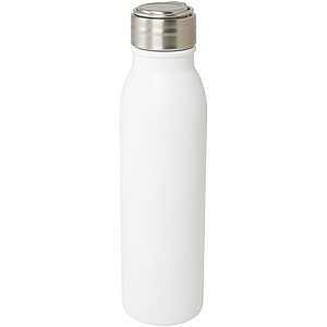 Láhev na pití, 700ml, z nerezové oceli s poutkem, bílá