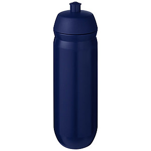 Láhev na pití 750ml, tělo je modré z pružného plastu, víčko je modré
