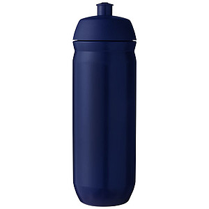 Láhev na pití 750ml, tělo je modré z pružného plastu, víčko je modré