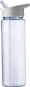Láhev na pití, 750ml, z RPET, s brčkem ve víčku, bílá