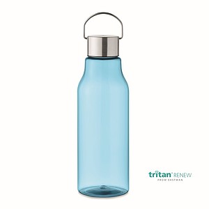 Láhev na pití, 800ml, nerezové víčko, Tritan Renew, transparentní modrá