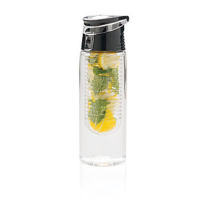 Láhev na pití se sítkem na ovoce, 700ml, transparent