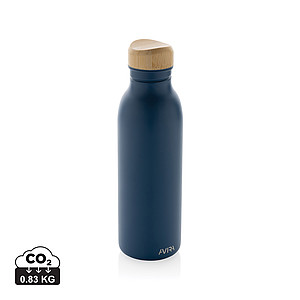 Láhev na pití z recyklované oceli, 600ml, modrá