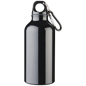 Láhev na pití z recyklovaného hliníku, 400ml, černá