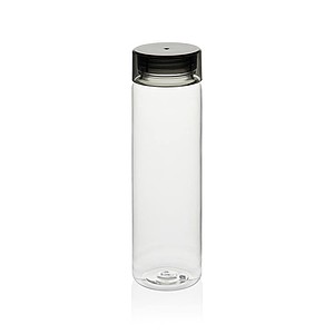 Láhev na pití z RPET, 600ml, transparentní se šedým víčkem