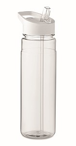 Láhev na pití z RPET, 650ml, bílé víčko
