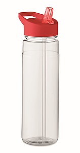 Láhev na pití z RPET, 650ml, červené víčko