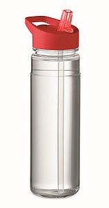 Láhev na pití z RPET, 650ml, červené víčko
