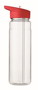 Láhev na pití z RPET, 650ml, červené víčko