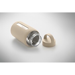 Láhev z borosilikátového skla 600 ml, béžová