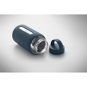 Láhev z borosilikátového skla 600 ml, námořní modrá