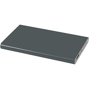 Ľahká hliníková powerbanka s LED indikátorom 4 000 mAh, tmavosivá