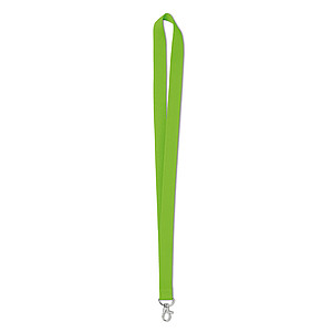 Lanyard, šňůrka s metalickým háčkem, limetková