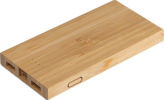 LEONFA Powerbanka 8000mAh s bambusovým povrchem