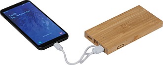 LEONFA Powerbanka 8000mAh s bambusovým povrchem