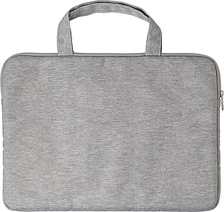 LERRY Vyztužená taška na laptop s uchy z RPET, světle šedá - ekologické reklamní předměty
