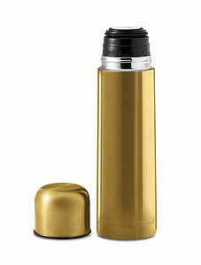 Lesklá nerezová termoska, objem 500 ml, zlatá