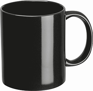 Lesklý keramický hrnček, 300ml, v krabičke, čierny
