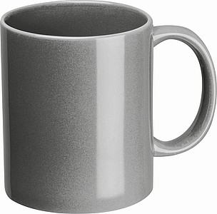Lesklý keramický hrnček, 300ml, v krabičke, sivý