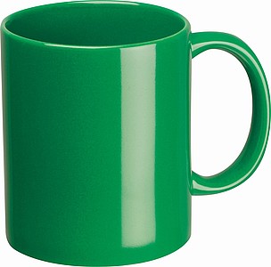 Lesklý keramický hrnček, 300ml, v krabičke, zelený