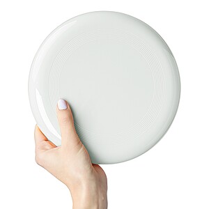 Létající talíř o průměru 21 cm, bílá