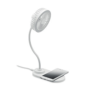 LUISO Stolní ventilátor se 3 nastavitelnými rychlostmi a 10W bezdrátovou nabíječkou - reklamní předměty