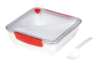 Lunchbox s odnímateľnou priehradkou, červené detaily