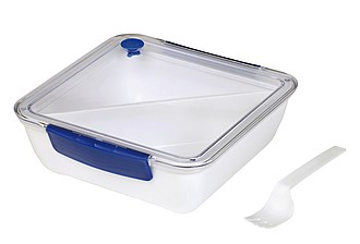 Lunchbox s odnímatelnou přihrádkou, modré detaily