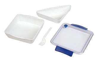 Lunchbox s odnímatelnou přihrádkou, modré detaily