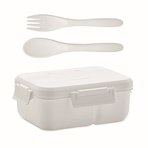 Lunchbox s příborem, bílý