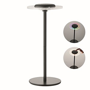 LUSIARA Dobíjecí kovová stolní lampa, černá