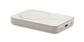 Magnetická bezdrátová nabíječka a powerbanka 5000mAh, bílá