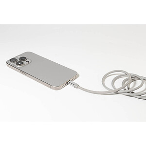 Magnetický 60W kabel USB-C, stříbrná