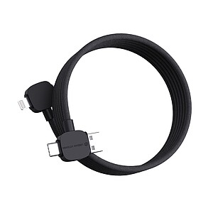 Magnetický kábel Urban Vitamin Stockton 65W z recyklovaného TPE/PET, čierna
