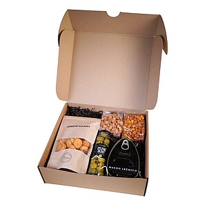 MAGRIKOS Dárková sada - olivy, maso, sýrové kuličky, mix ořechů, arašídy v těstíčku s chilli