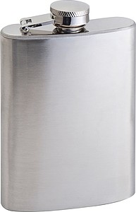 Malá fľaša z nehrdzavejúcej ocele, 104 ml, strieborná
