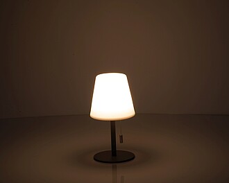 Malá venkovní lampička měnící barvy, bílá