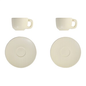 MALBUN Sada šálků na espresso, 85 ml, béžová