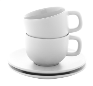 MALBUN Sada šálků na espresso, 85 ml, bílá