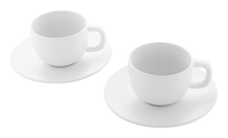 MALBUN Sada šálků na espresso, 85 ml, bílá