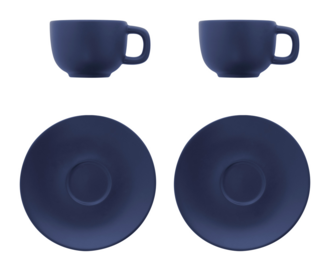 MALBUN Sada šálků na espresso, 85 ml, námořní modrá