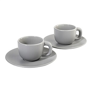 MALBUN Sada šálků na espresso, 85 ml, šedá