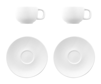 MALBUN Sada šálků na espresso o objemu 85 ml, bílá