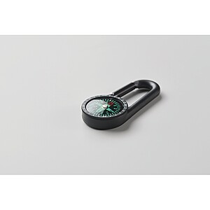 Malý kompas s karabinkou, černá