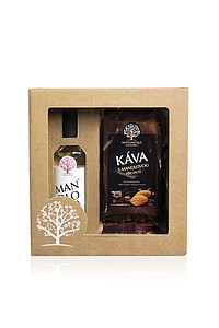 MANKAVEK Dárková sada mandlovky 0,2l a mleté kávy 100g